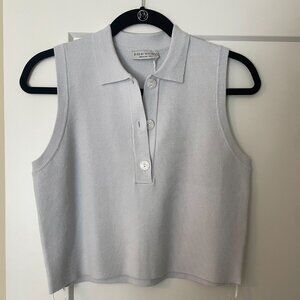Pale Blue Sweater vest Top (size small)